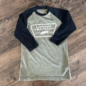 Vans youth small. 3/4 sleeve